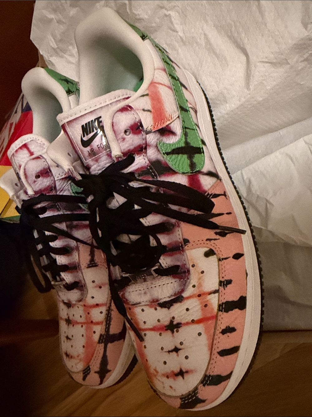 Nike Air Force 1 Low Black Tie Dye - Picture 2 of 6